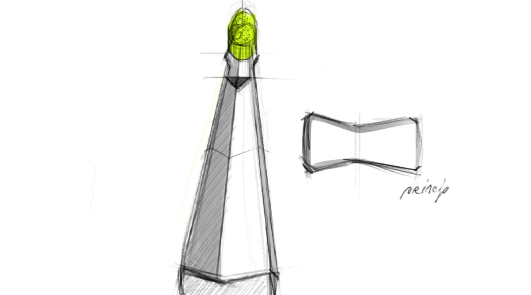 Skica designu — princip